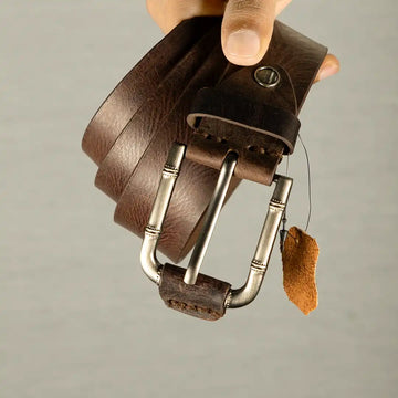 HERITAGE - Rustic Texture Men's Leather Belt