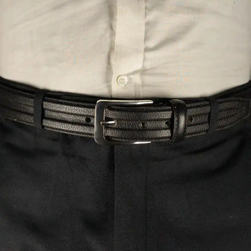 DODGE - Self textured Leather Belt
