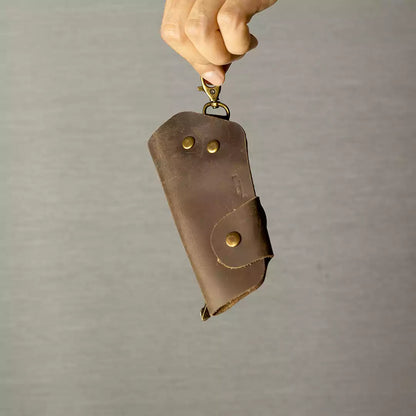 pure leather keychain 